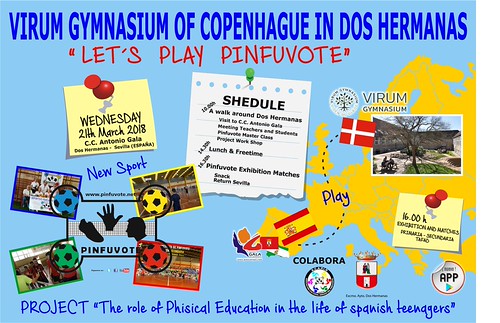 Cartel visita centro de Copenhague a Dos Hermanas por el pinfuvote